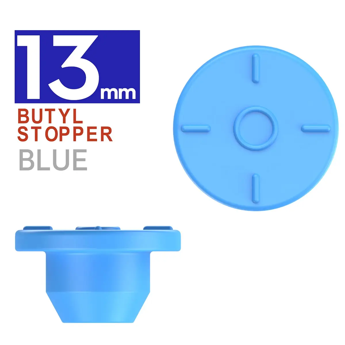 Biomed Solutions 13mm Self Healing Injection Ports Vials Rubber Stoppers 100pcs | Reusable Mason Jar & Bottle Seal - view 2