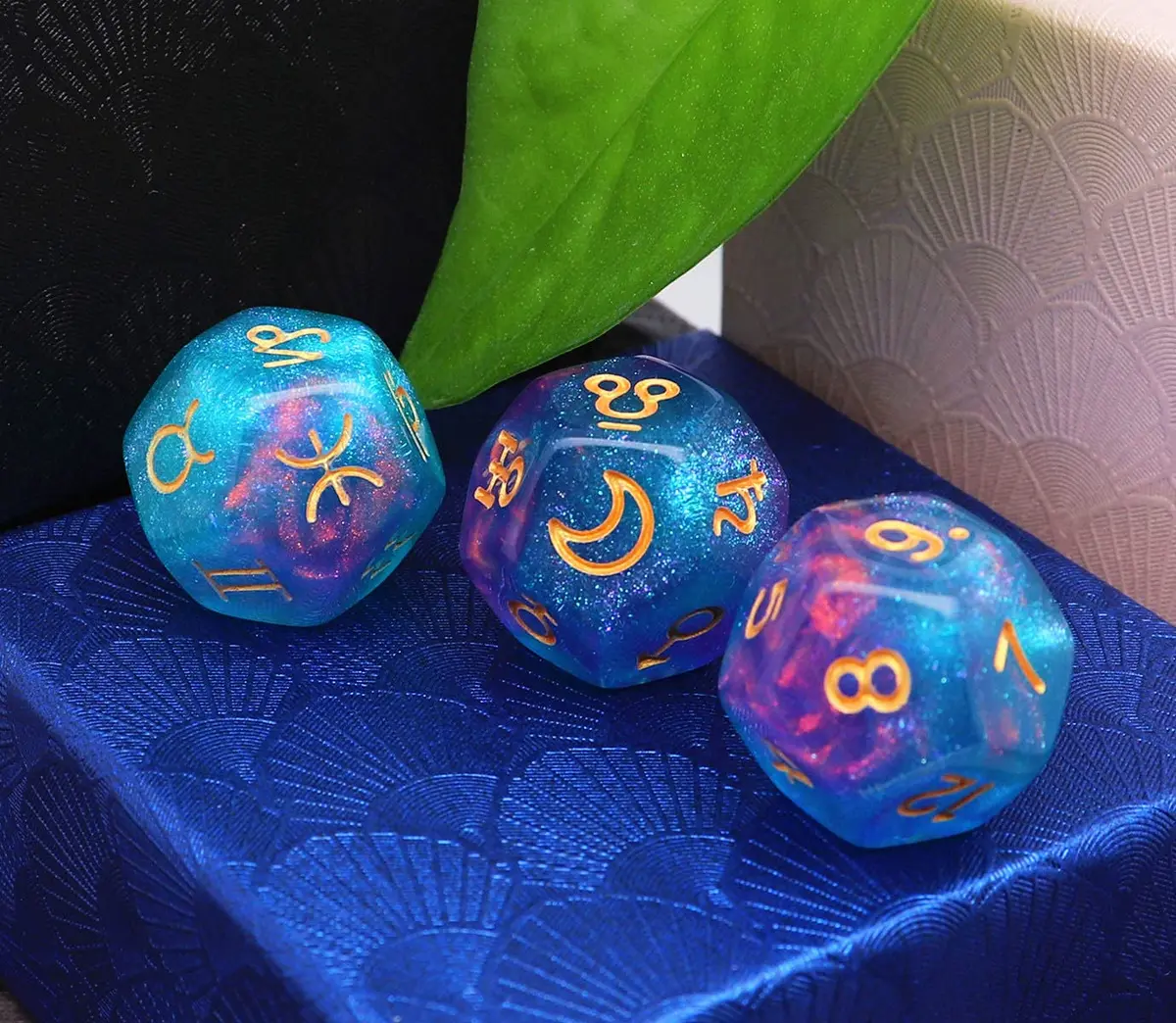 CREEBUY Astrology Dice 3 Pieces | Polyhedral Constellation Divination Astro Dice Large - view 5