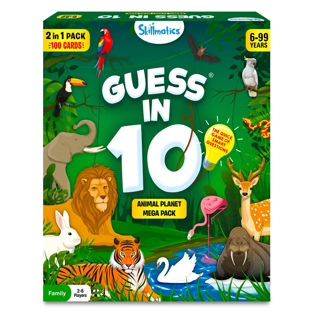 Skillmatics Guess in 10 Animals Megapack Trivia Card Game | Educational Board Game for Kids Ages 6+ - main product image