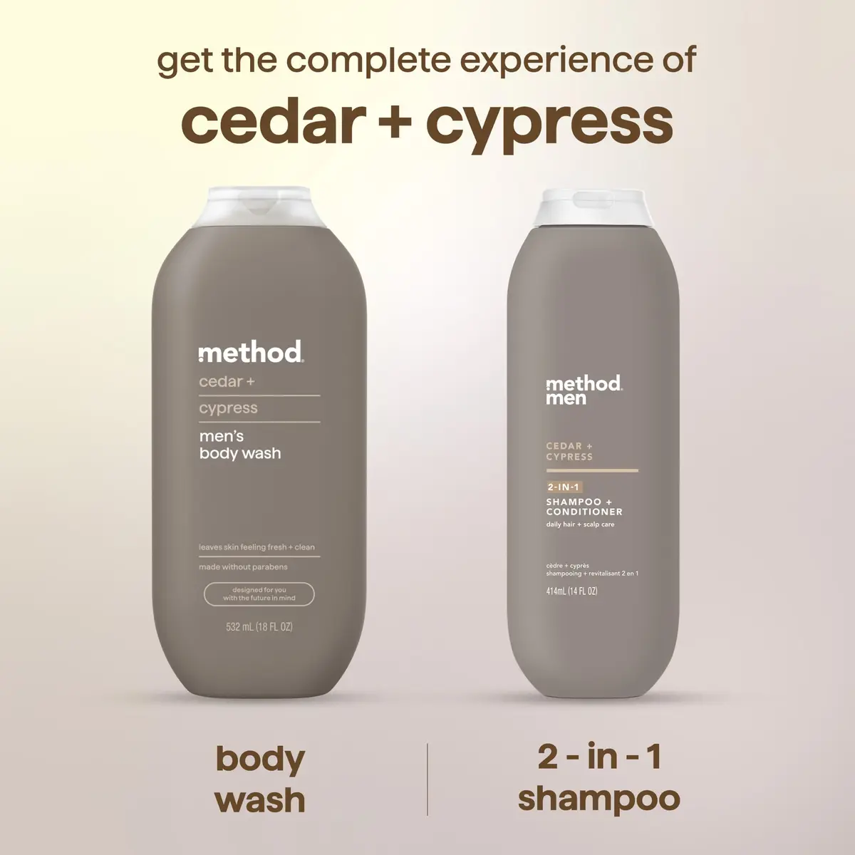 method Men’s Body Wash Cedar + Cypress 510ml (18 fl oz) 3-Pack | Gentle Daily Cleanse for All Skin Types - view 8