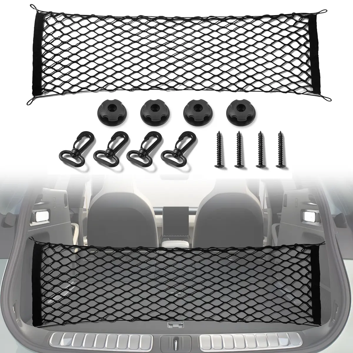 Amiss Cargo Net 35.4x15.8 Inch | Stretchable Exterior Accessories for SUVs, Cars & Trucks - main product image