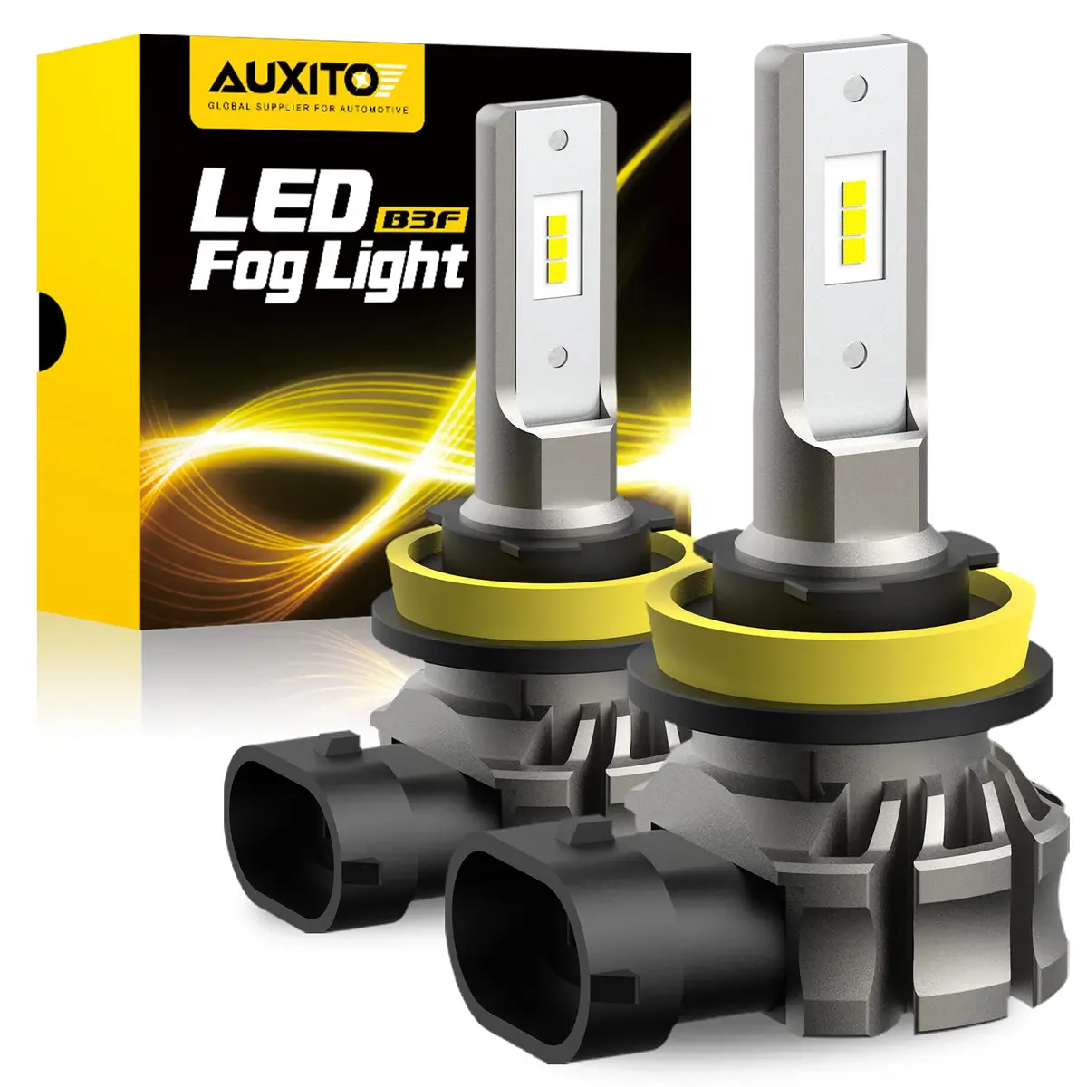 AUXITO H11/H8/H16 LED Fog Light Bulbs 6000 Lumens 6500K Cool White | 300% Brighter Than Halogen - main product image