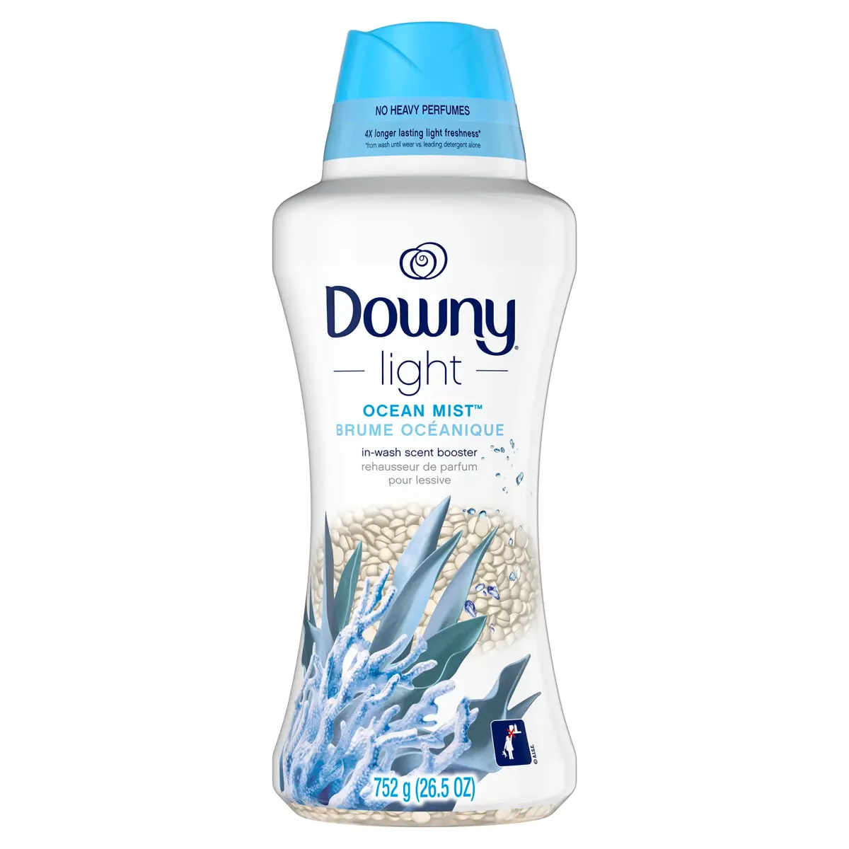 Downy Light Laundry Scent Booster Beads Ocean Mist, 26.5 oz (751 g) | Long-Lasting Freshness Without Heavy Perfumes - main product image