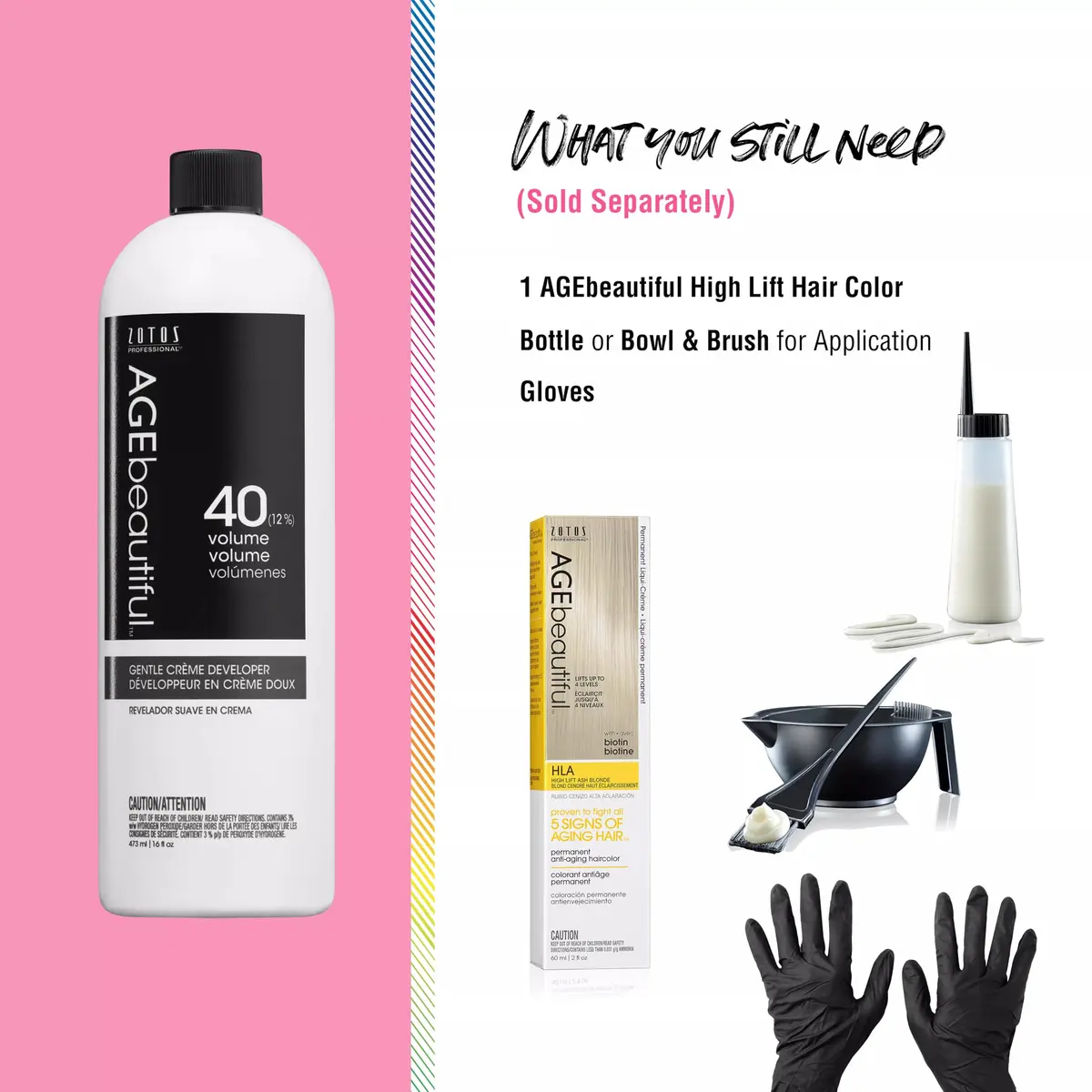 AgeBeautiful 40 Volume Hair Developer Cream 16 Fl Oz | Gentle Formula for Long-Lasting Color - view 5