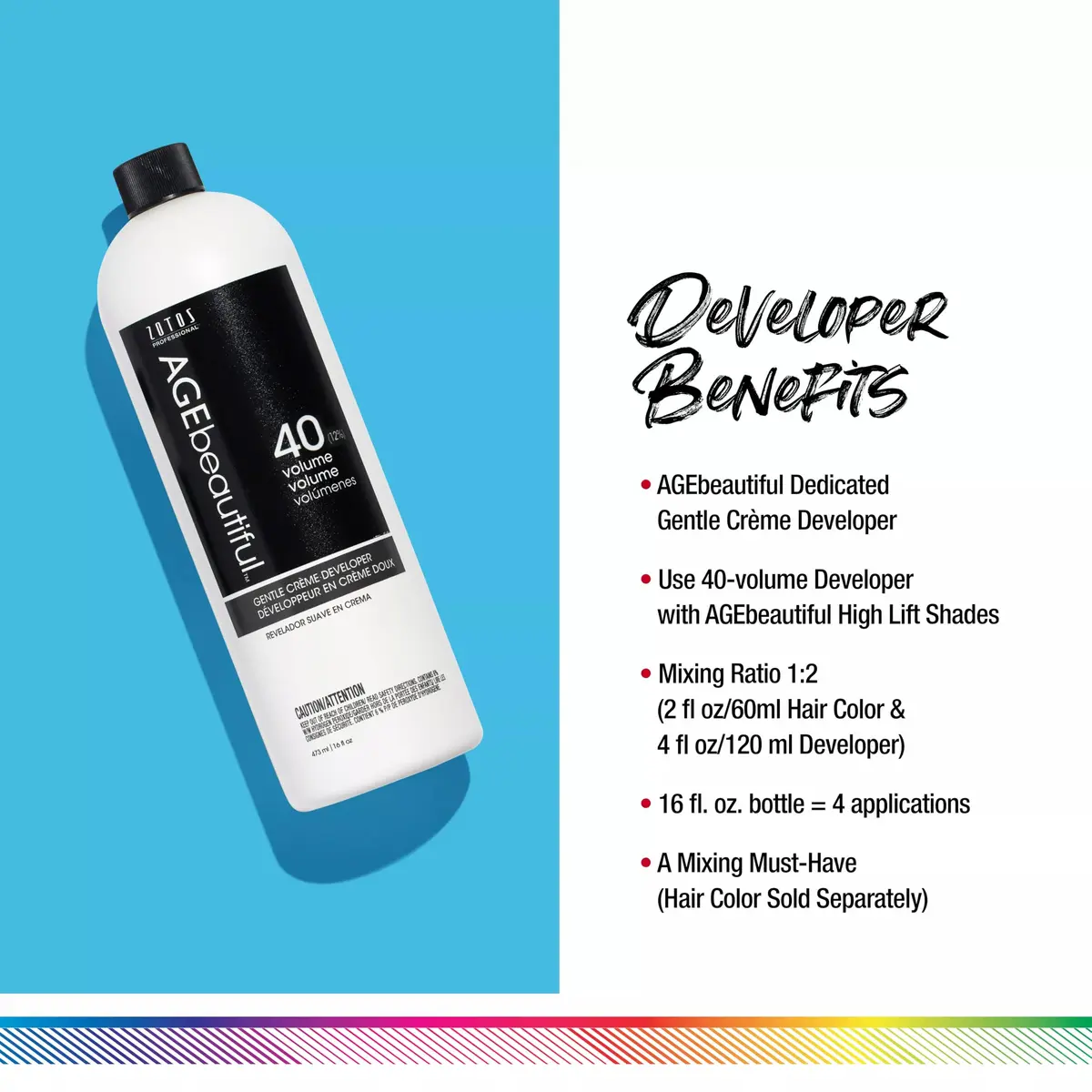 AgeBeautiful 40 Volume Hair Developer Cream 16 Fl Oz | Gentle Formula for Long-Lasting Color - view 2