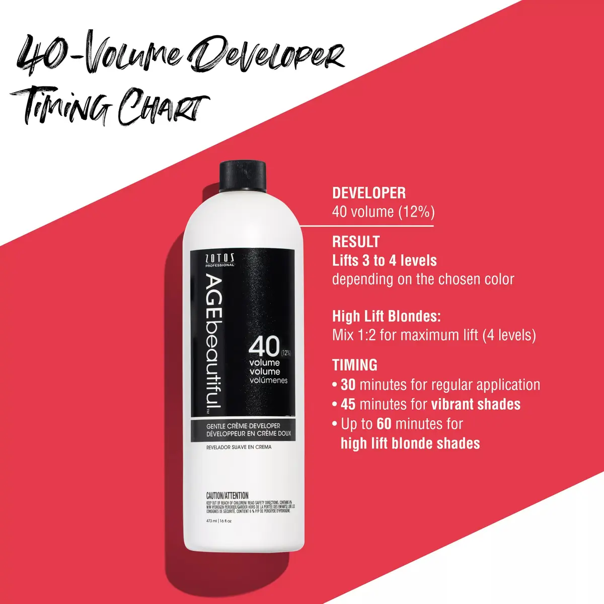 AgeBeautiful 40 Volume Hair Developer Cream 16 Fl Oz | Gentle Formula for Long-Lasting Color - view 4