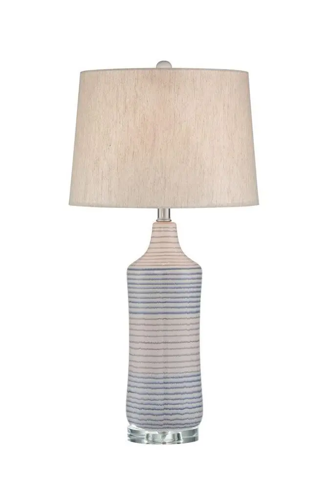 Lite Source Table Lamp, Ceramic Body & Linen Shade, Type A 150W | Modern Indoor Lighting - main product image