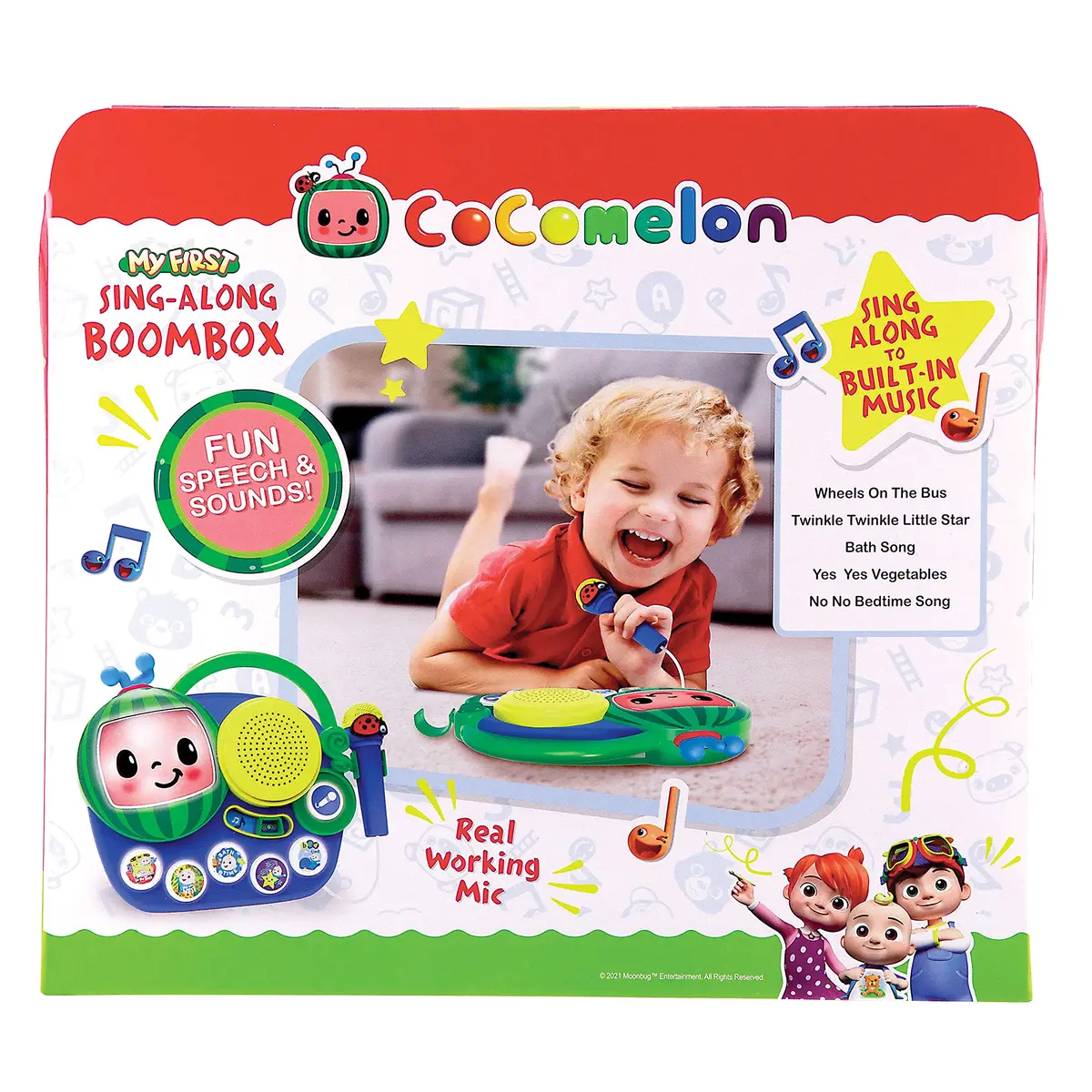 eKids Cocomelon Toy Singalong Boombox with Microphone and Built-in Music | Toddler Musical Toy for Fans of Cocomelon (10.63 x 2.24 x 8.7 inches) - view 8