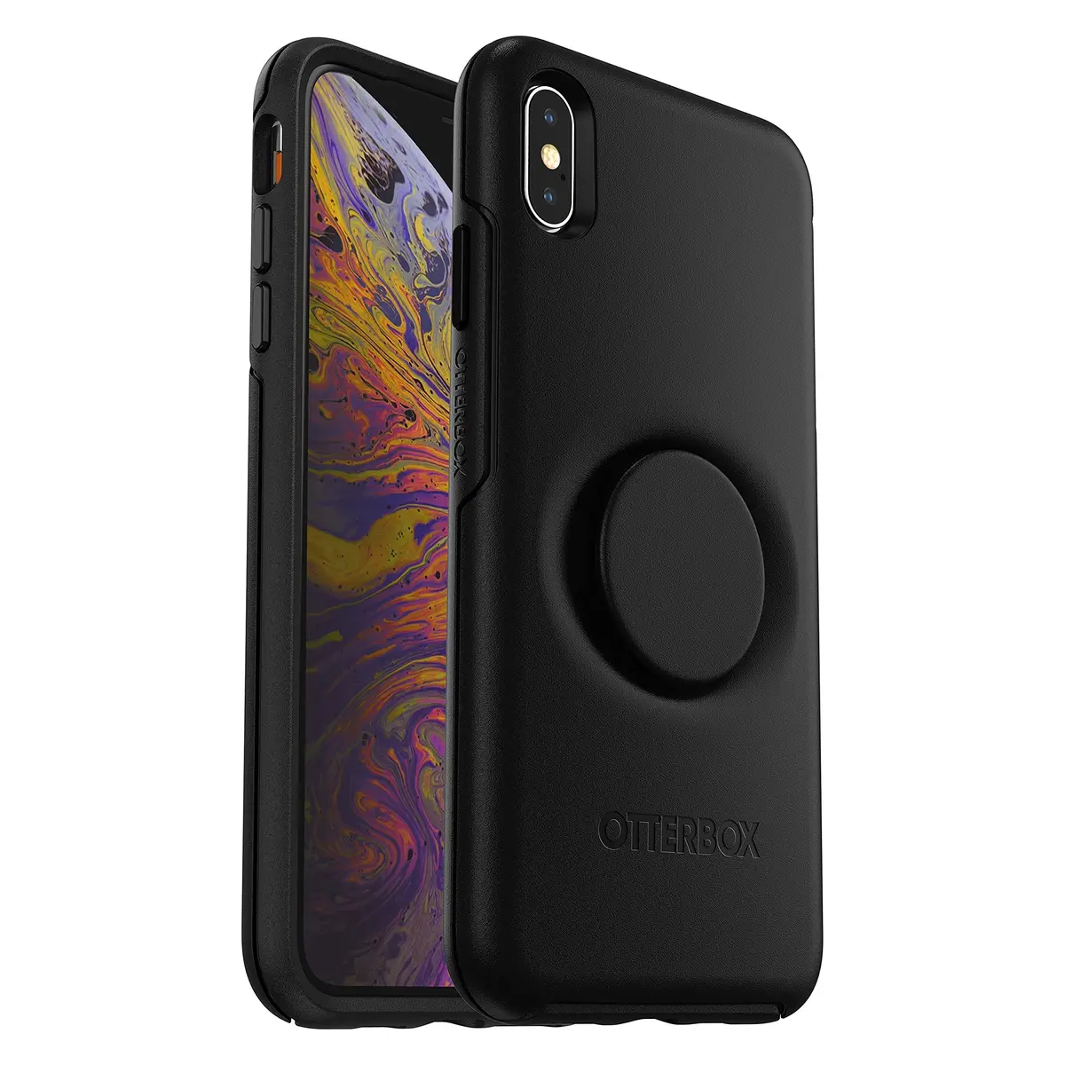 OtterBox + POP Defender Series Case for iPhone Xs Max - Black | Rugged, Slim, Wireless Compatible - main product image