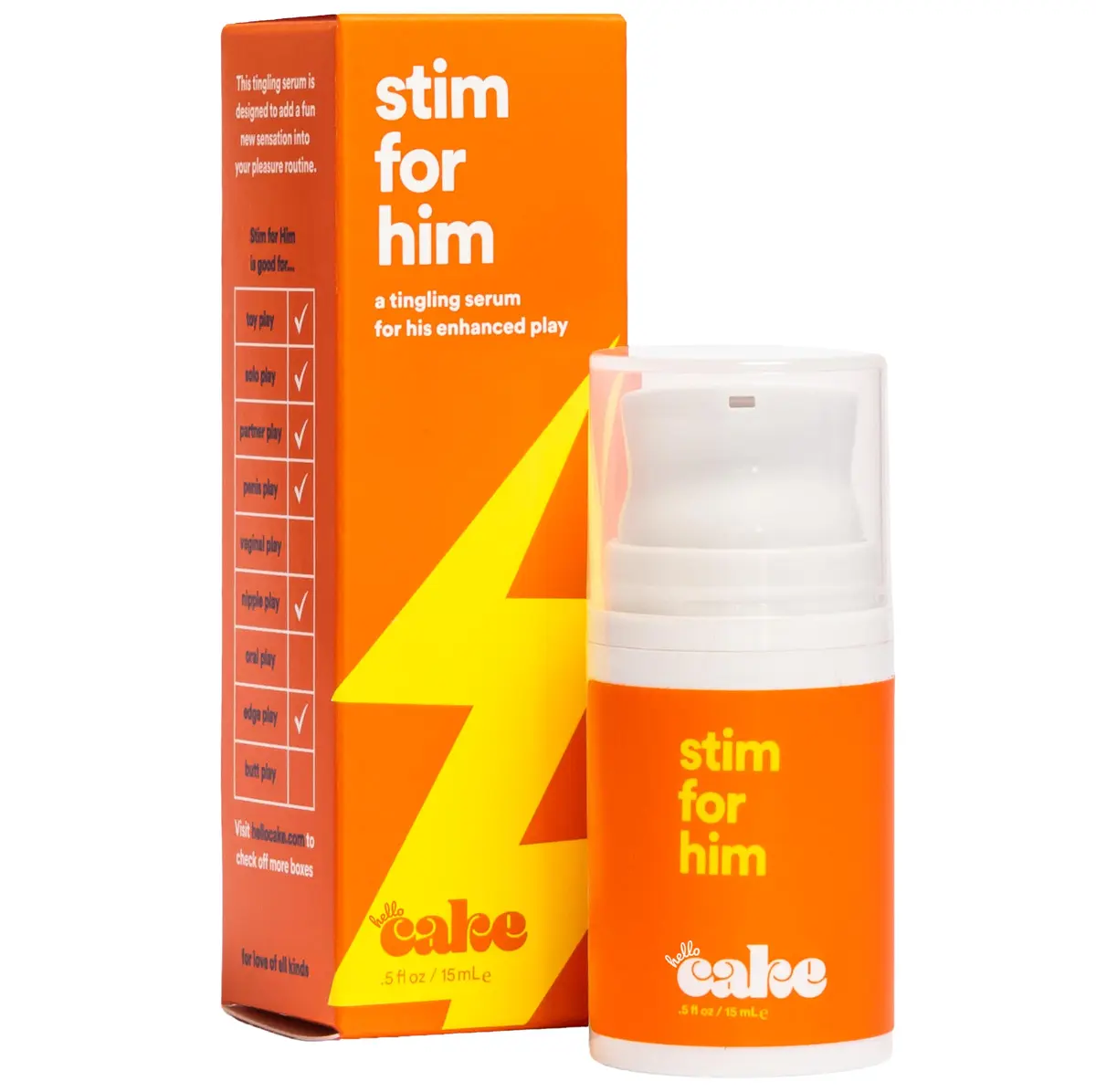 cake Stim for Him 0.5 Fl Oz | Tingling Arousal Serum for Men, Made in USA - main product image
