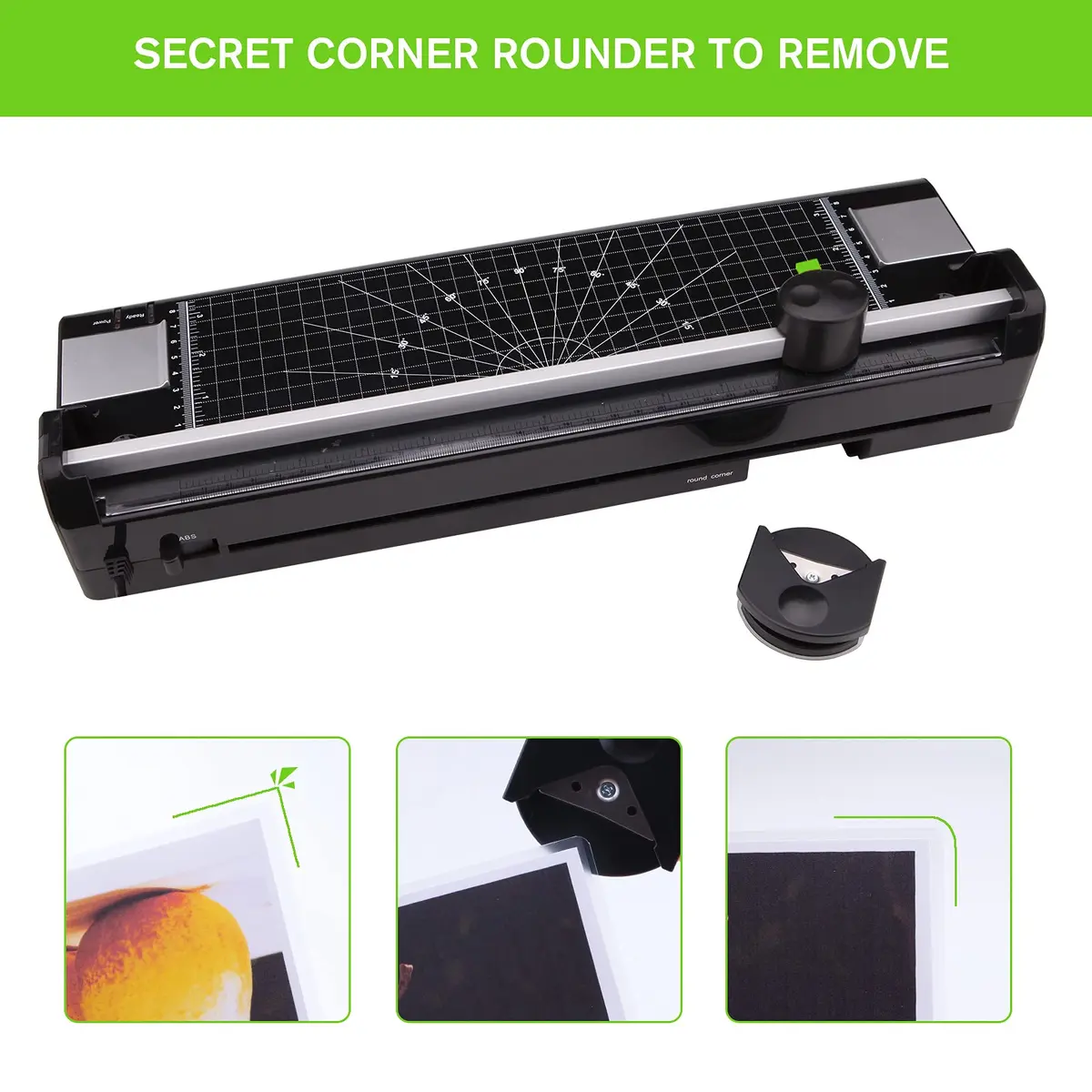 Eficentline Green A3 Laminator Machine with 50 Pouches, Trimmer & Corner Rounder | 330mm Width - view 5