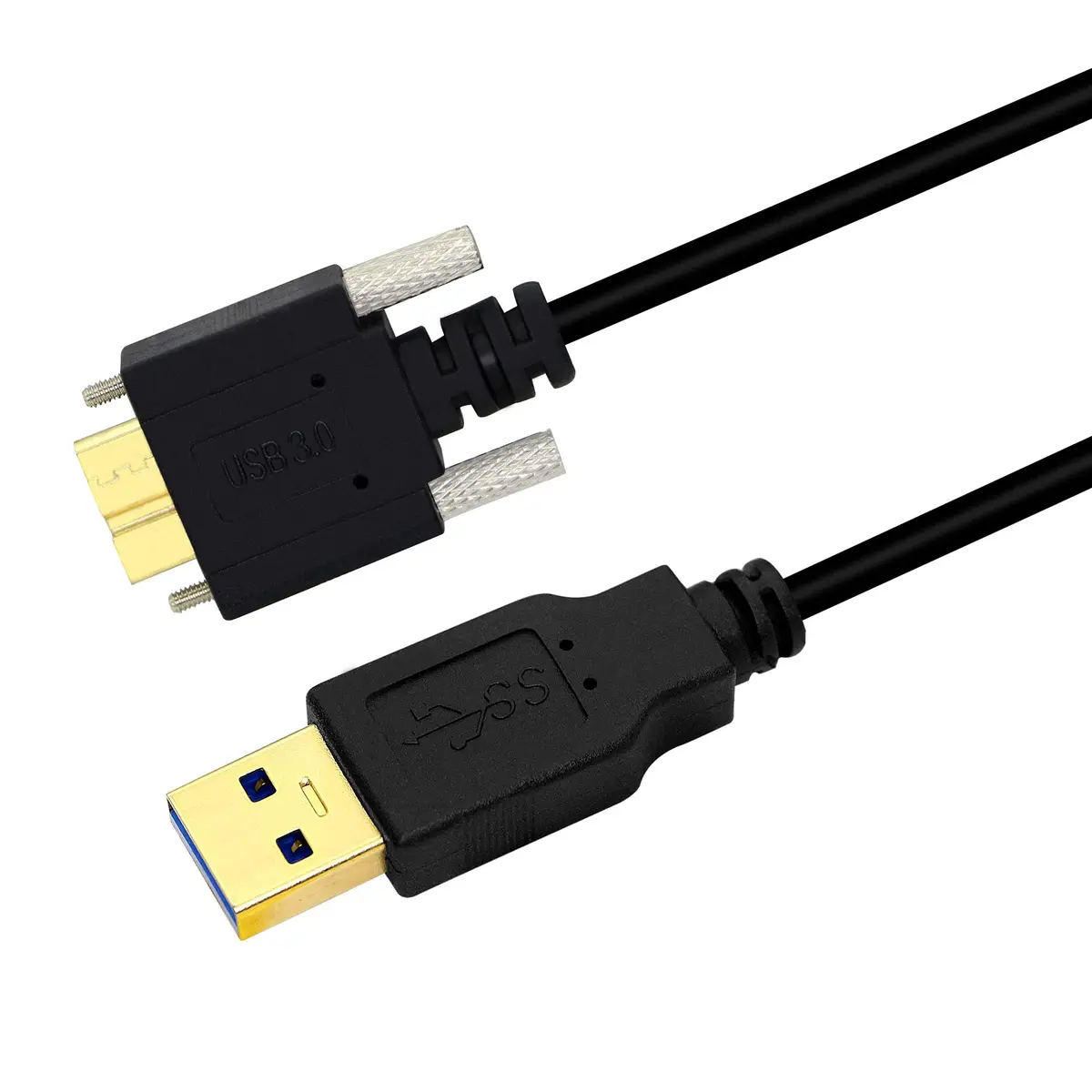 GINTOOYUN 3M USB 3.0 A Male to Micro B Male Cable with Locking Screws for Hard Drive, Smartphone, Tablet and PC - main product image