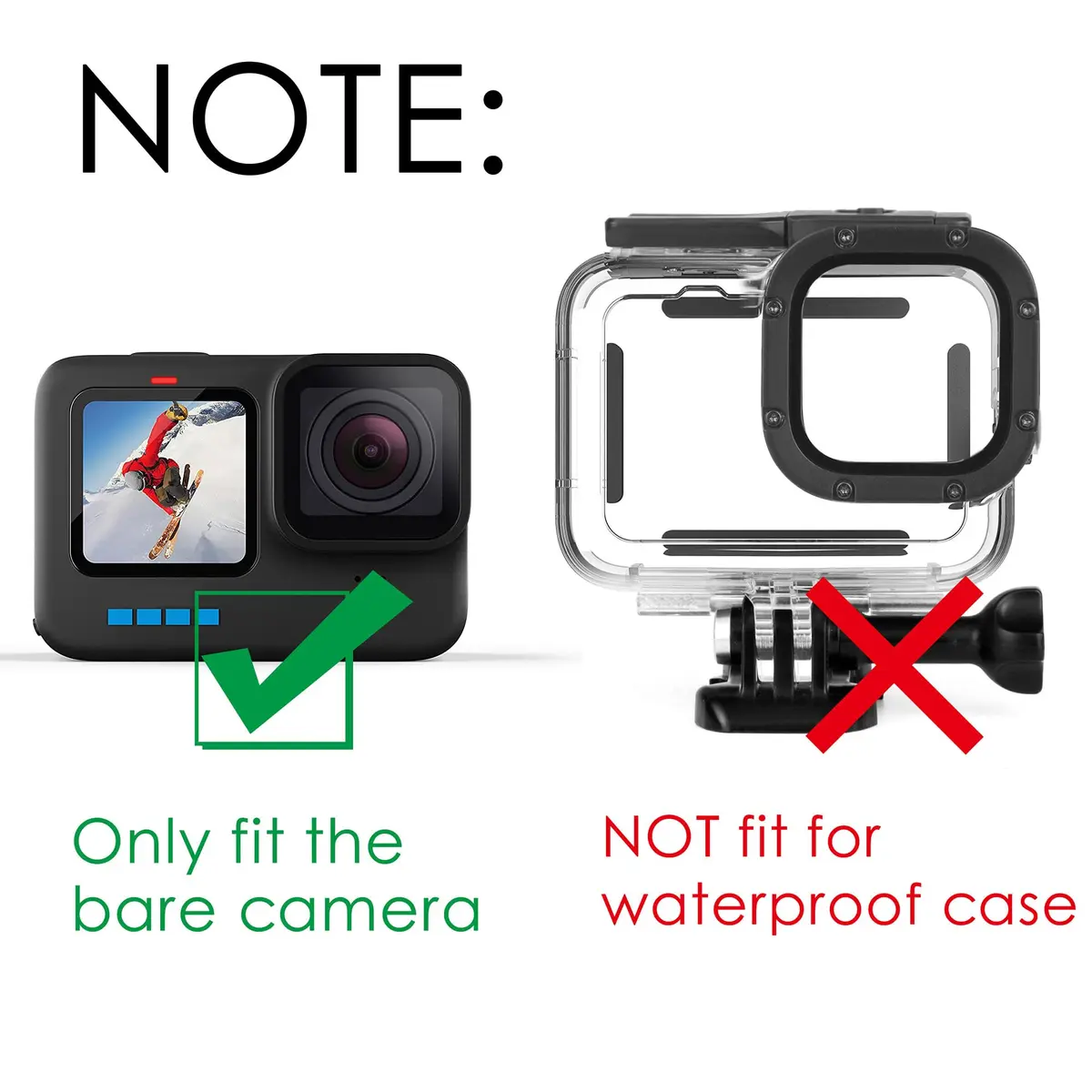 YALLSAME 2-Pack Snorkel Lens Filter Set for GoPro Hero 12 11 10 9 Black | Underwater Color Correction Filters - view 2