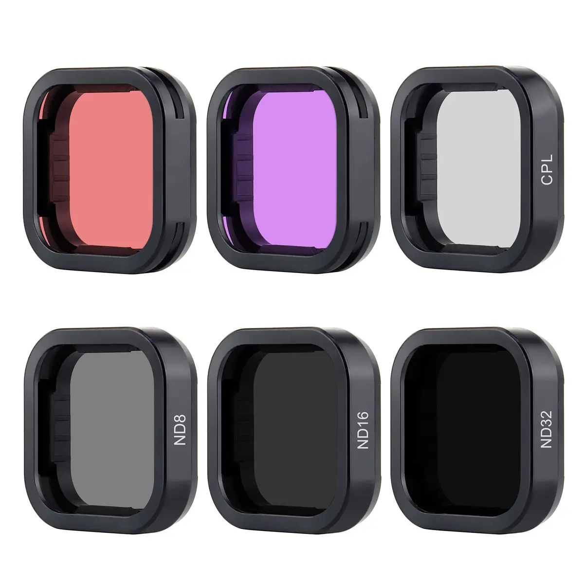 YALLSAME 6-Pack ND CPL Filter Kit for GoPro Hero 12 11 10 9 Black | Underwater & Daylight Photography - main product image