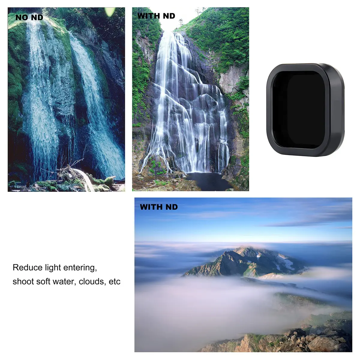 YALLSAME 6-Pack ND CPL Filter Kit for GoPro Hero 12 11 10 9 Black | Underwater & Daylight Photography - view 5