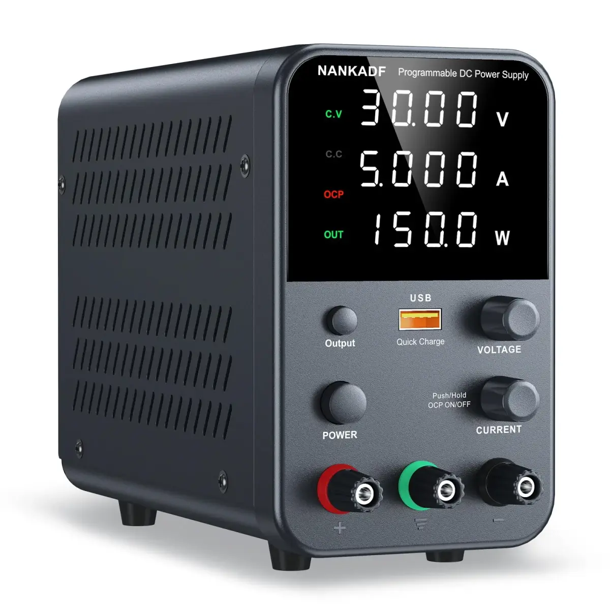 NANKADF 30V 5A Black Bench Power Supply | Precise Encoder Knob & USB Fast Charging - view 8