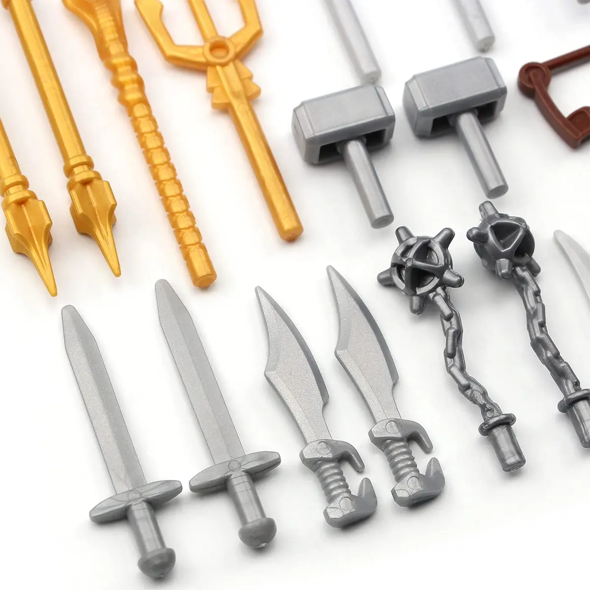 Feleph Medieval Weapons Pack for Knight Figures 69 Pieces | Educational Toy Block Kit Compatible with Major Brands - view 6
