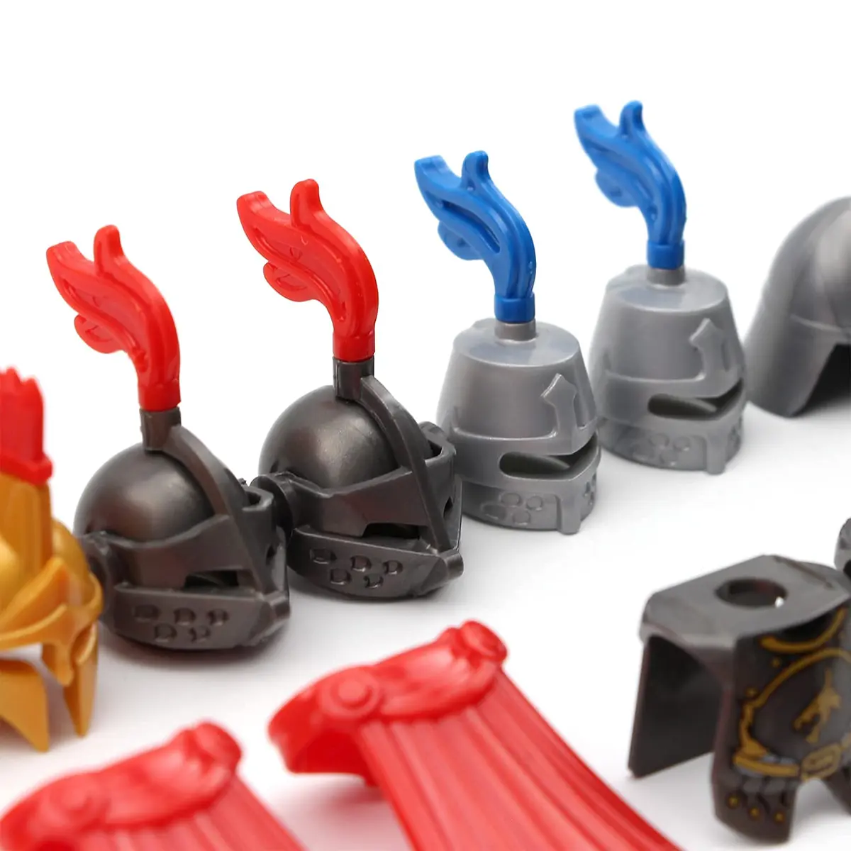 Feleph Medieval Weapons Pack for Knight Figures 69 Pieces | Educational Toy Block Kit Compatible with Major Brands - view 2