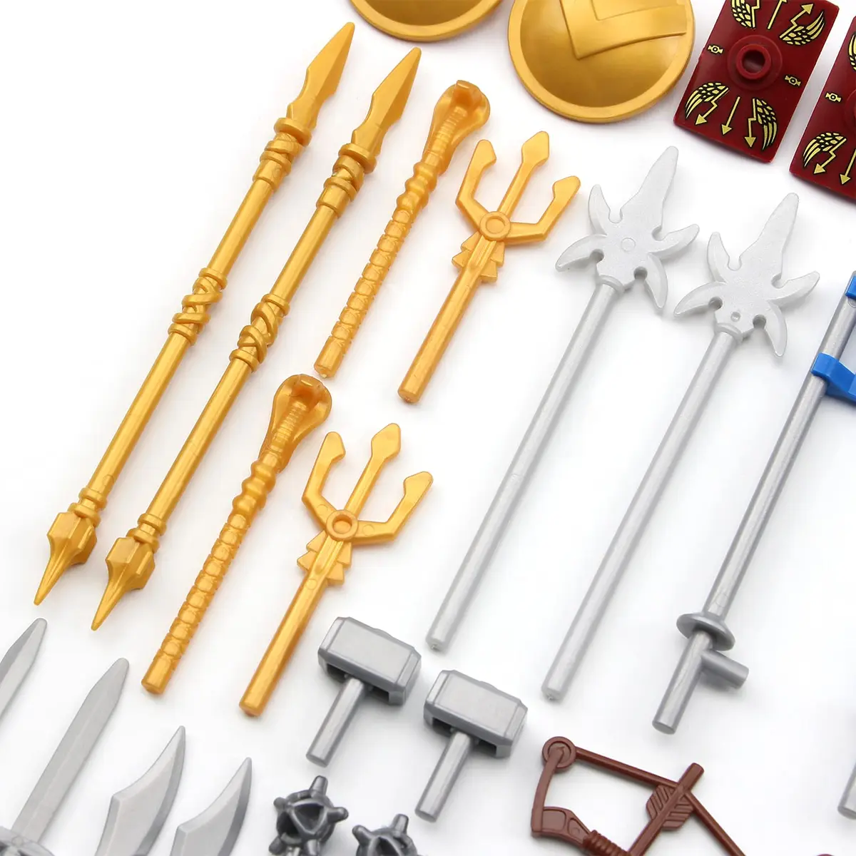 Feleph Medieval Weapons Pack for Knight Figures 69 Pieces | Educational Toy Block Kit Compatible with Major Brands - view 4