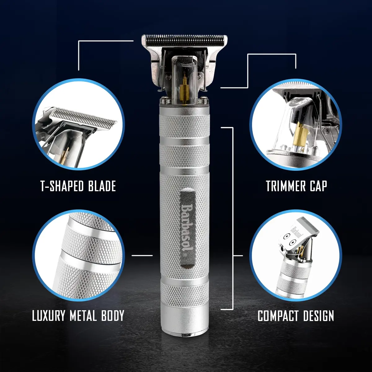 XTREME Rechargeable Zero-Gapped T-Blade Trimmer with 3 Guide Combs | 90 Min Cordless Use - view 2