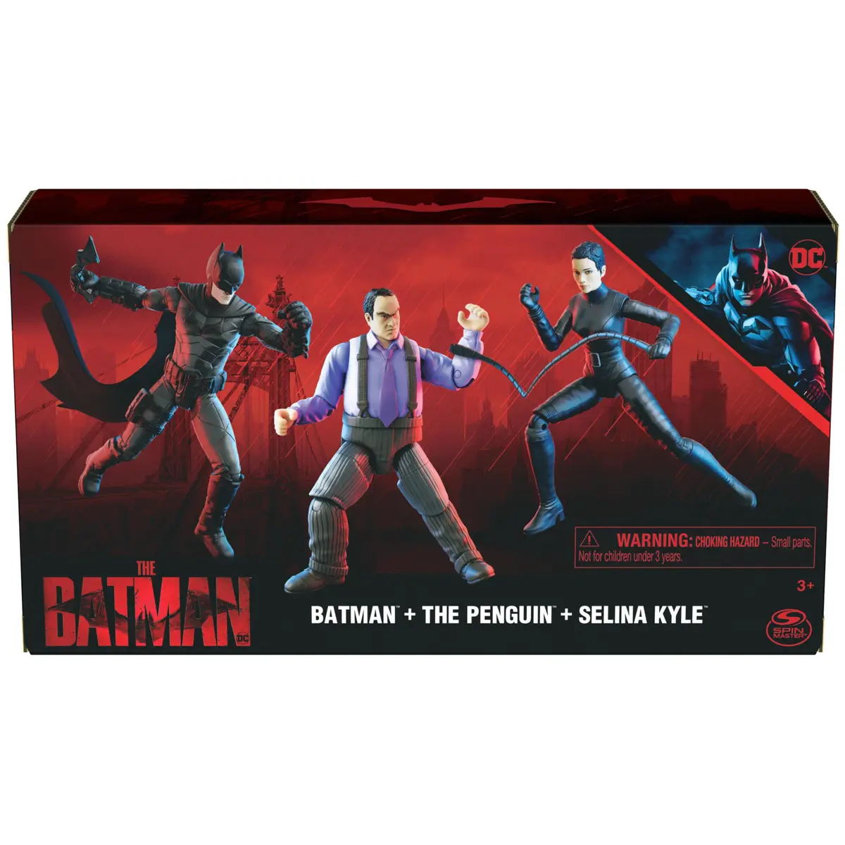 DC Comics Batman 3-Pack with Exclusive 4' Batman, Selina Kyle, The Penguin Action Figures, 3 Accessories | 4-inch Figures for Batman Fans - view 2