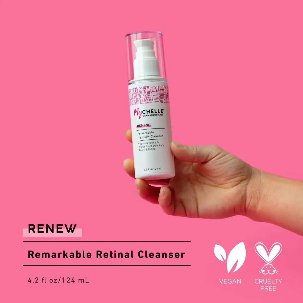 MyCHELLE Dermaceuticals Remarkable Retinal Facial Cleanser 124ml (4.2 Fl Oz) | Vitamin A Retinaldehyde & Orange Stem Cells - view 6