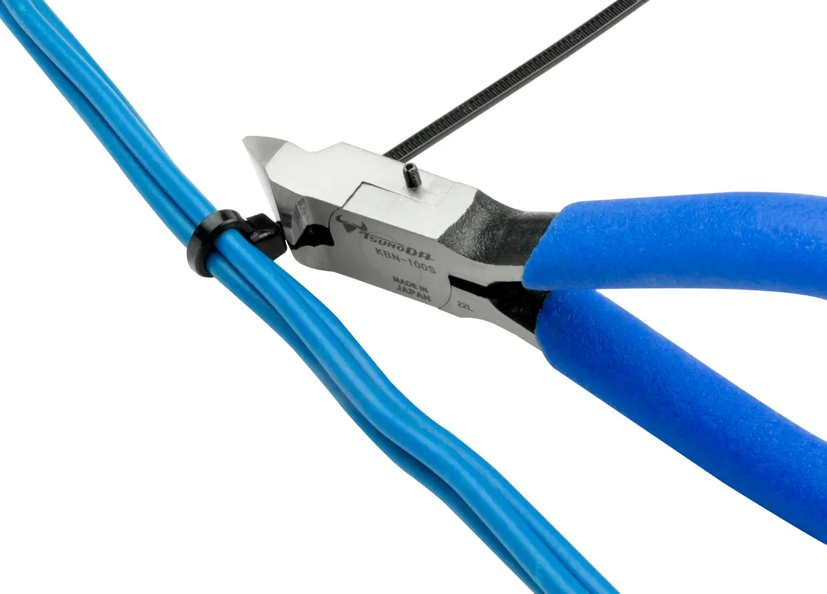 Tsunoda KBN-100S Cable Tie Cutter 11.4cm (4-Inch) | Flush Cut for Cable Management - view 2