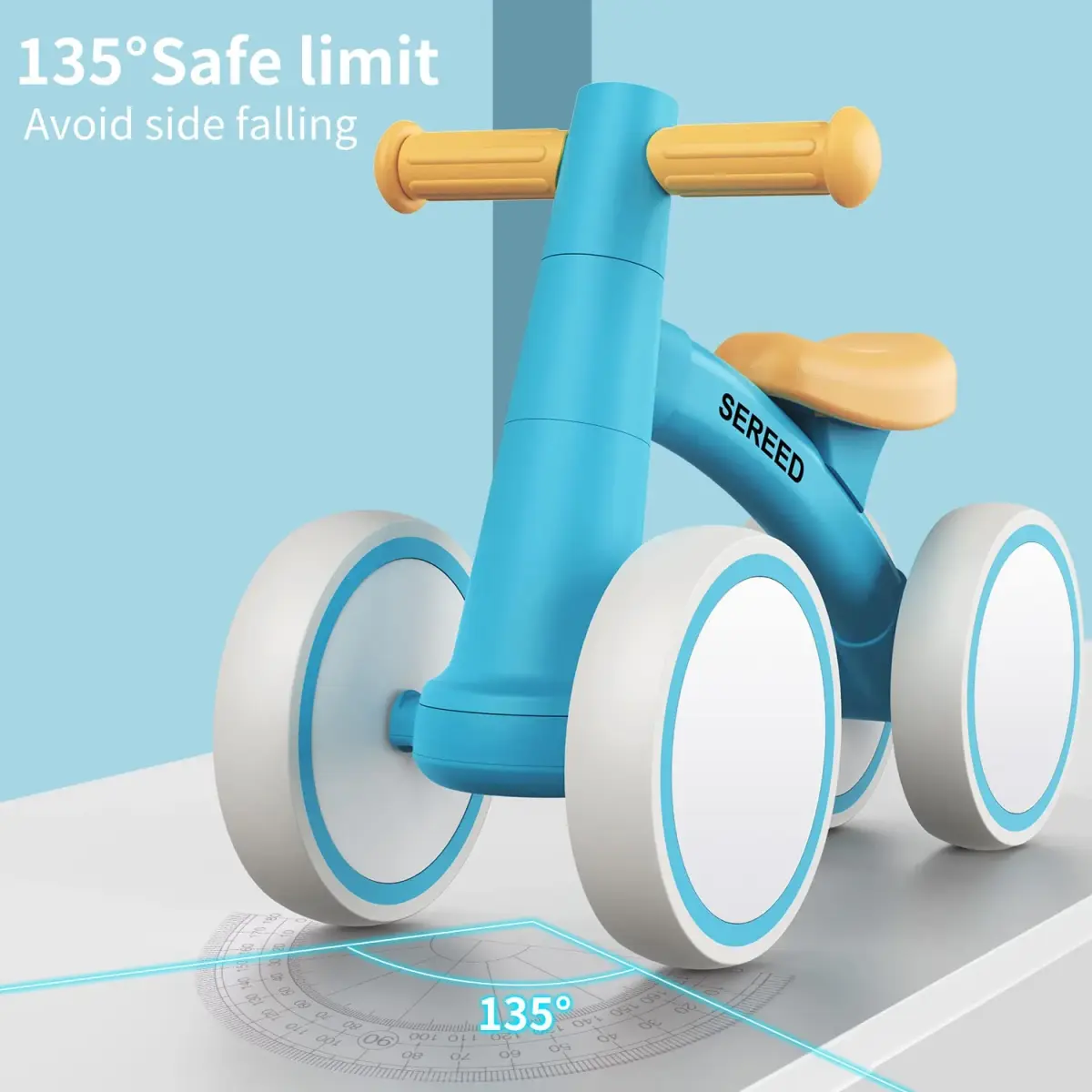 SEREED Baby Balance Bike 6.7 inch Wheels | Aluminum Alloy Frame for 12-24 Months Toddlers - view 8
