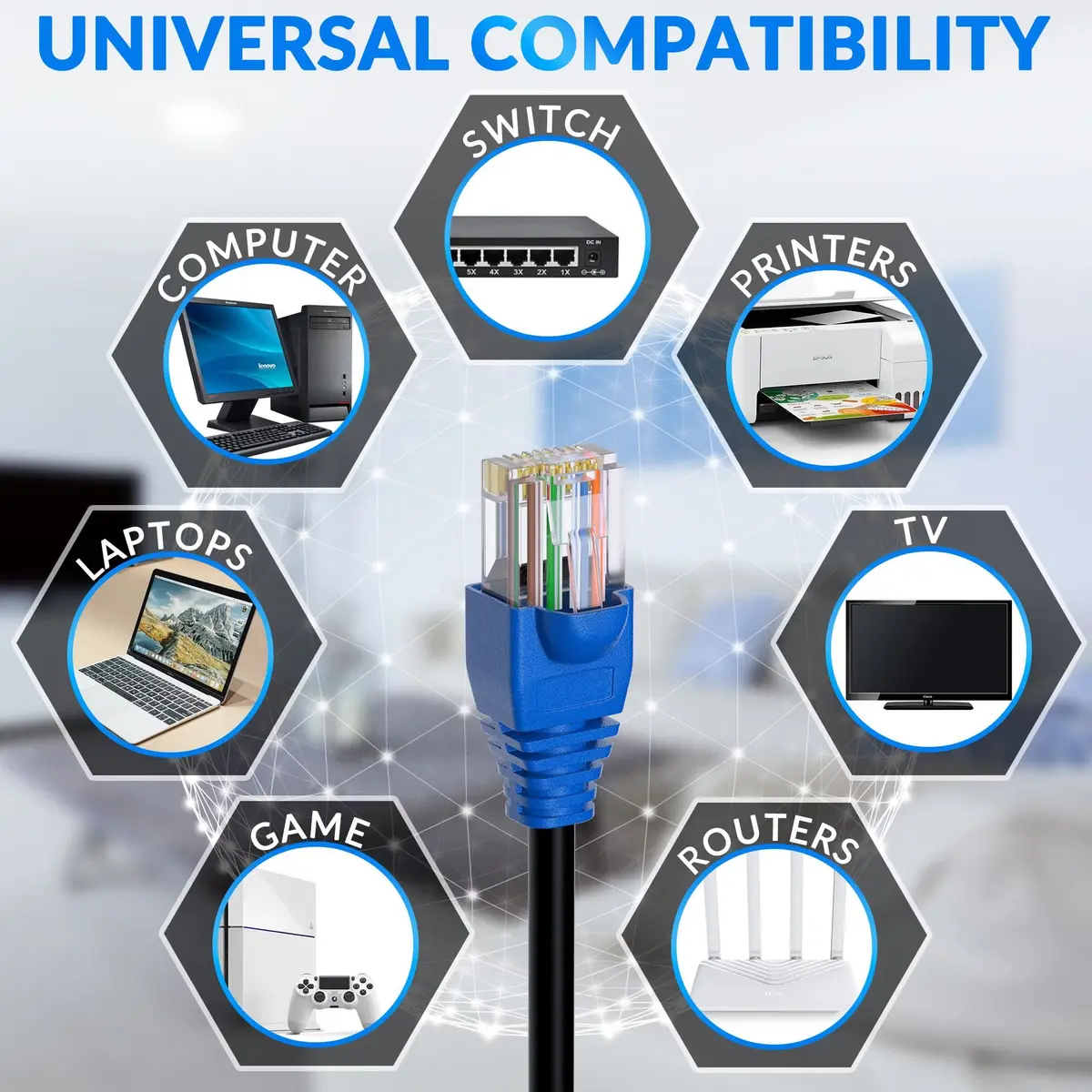 Conable Cat 6 Outdoor Ethernet Cable 250 Feet | UV Resistant, High-Speed 10Gbps, 550MHz Bandwidth - view 6