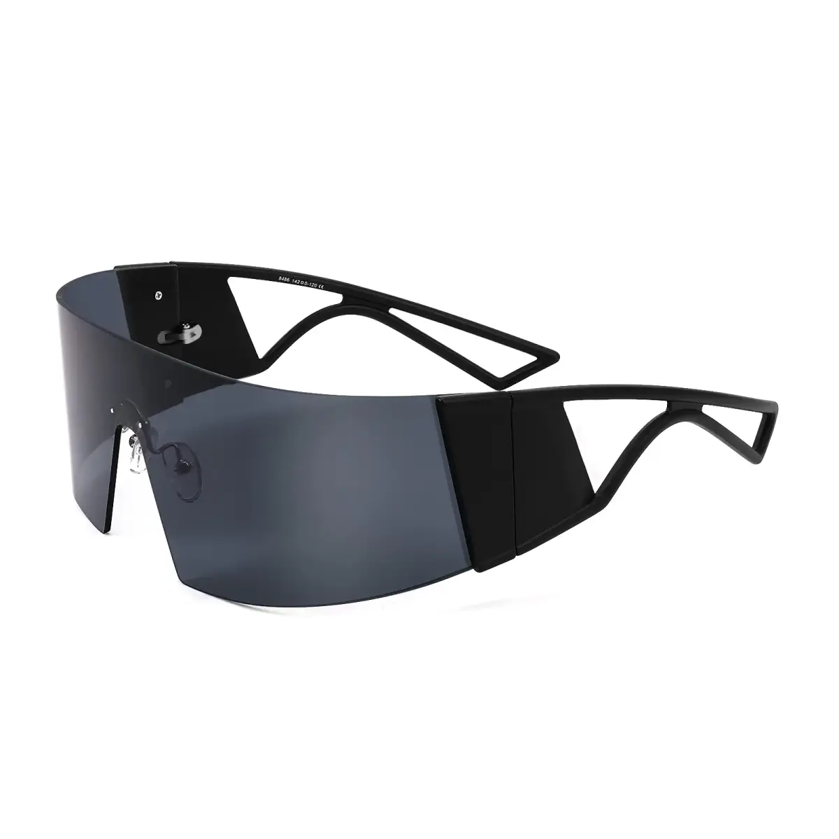 FEISEDY Cyclops Visor Sunglasses | Oversized Flat Top Punk Style - main product image