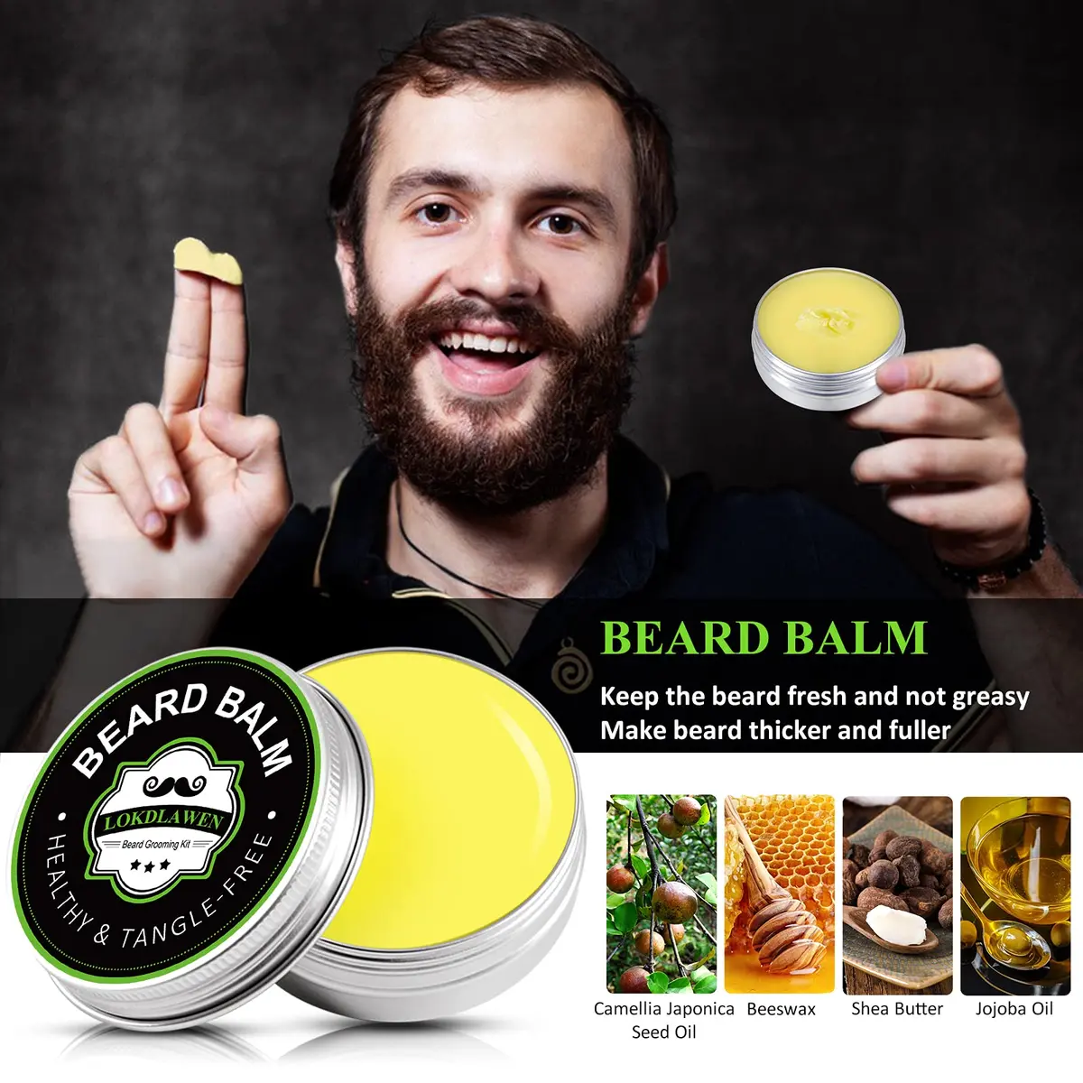 LOKDLAWEN Beard Kit for Men 9 Piece Set | Beard Care & Grooming Essentials - view 5