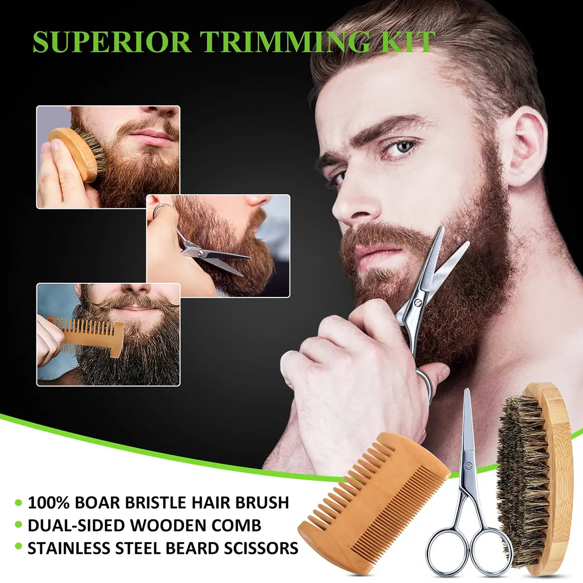 LOKDLAWEN Beard Kit for Men 9 Piece Set | Beard Care & Grooming Essentials - view 7
