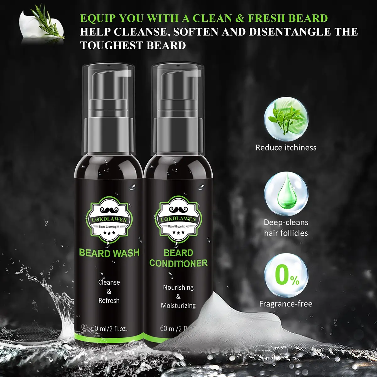 LOKDLAWEN Beard Kit for Men 9 Piece Set | Beard Care & Grooming Essentials - view 3