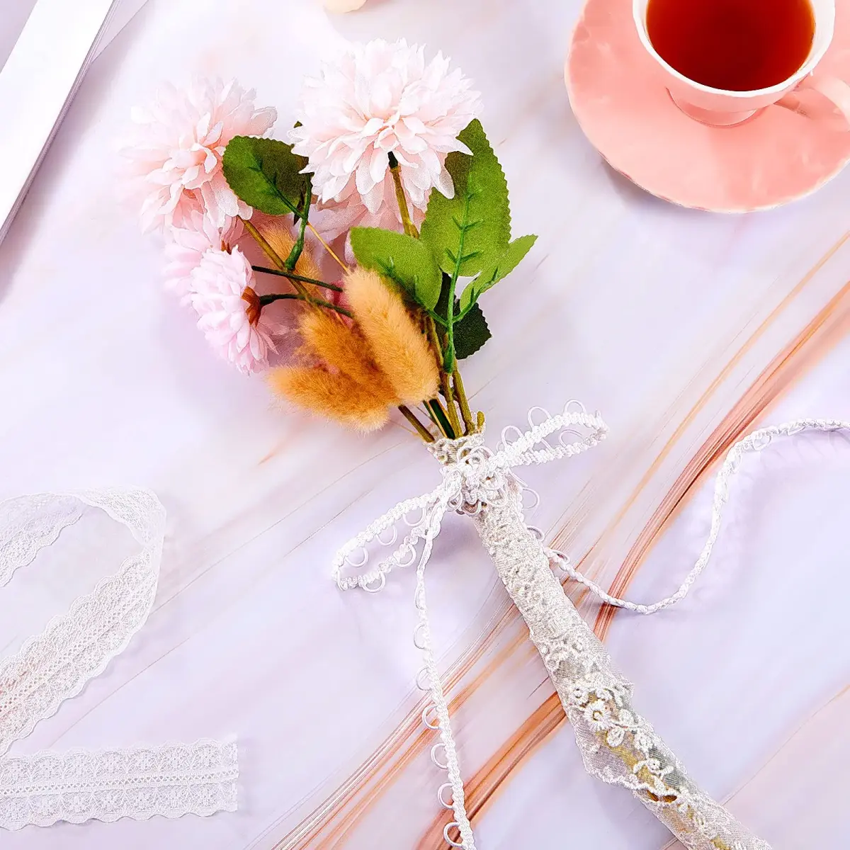 WILLBOND White Gimp Braid Trim with Elastic Button Loop 10 Yards | Sewing & Upholstery Embellishment - view 4