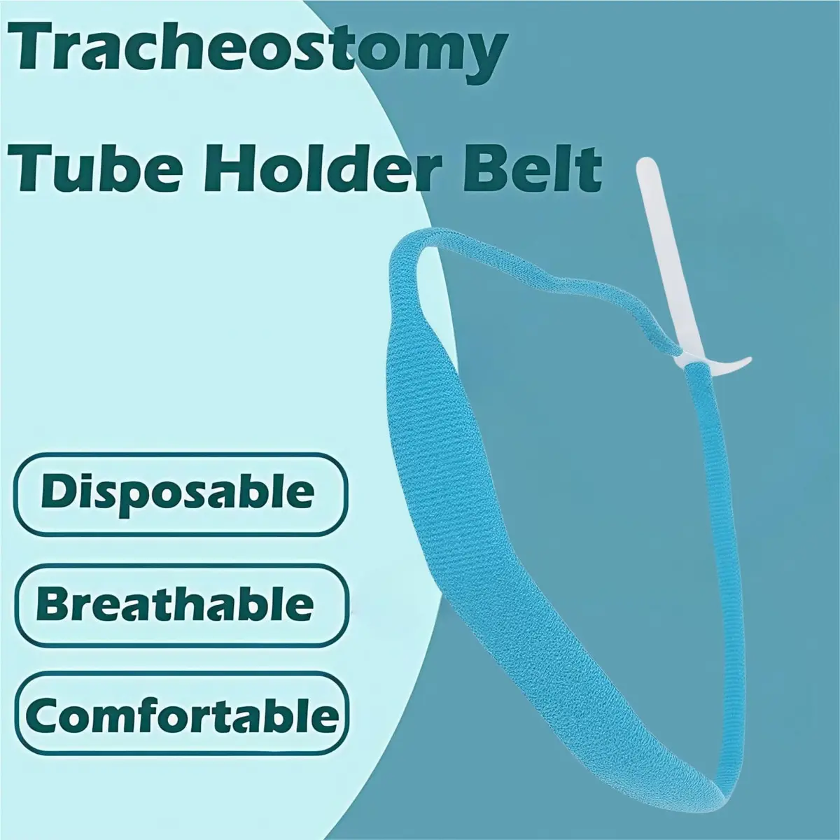 EDWERD Tracheostomy Tube Holder Belt Disposable Trach Ties Neckband for Laryngectomy, Individually Packaged, 5 Pcs | Secure & Adjustable - view 3