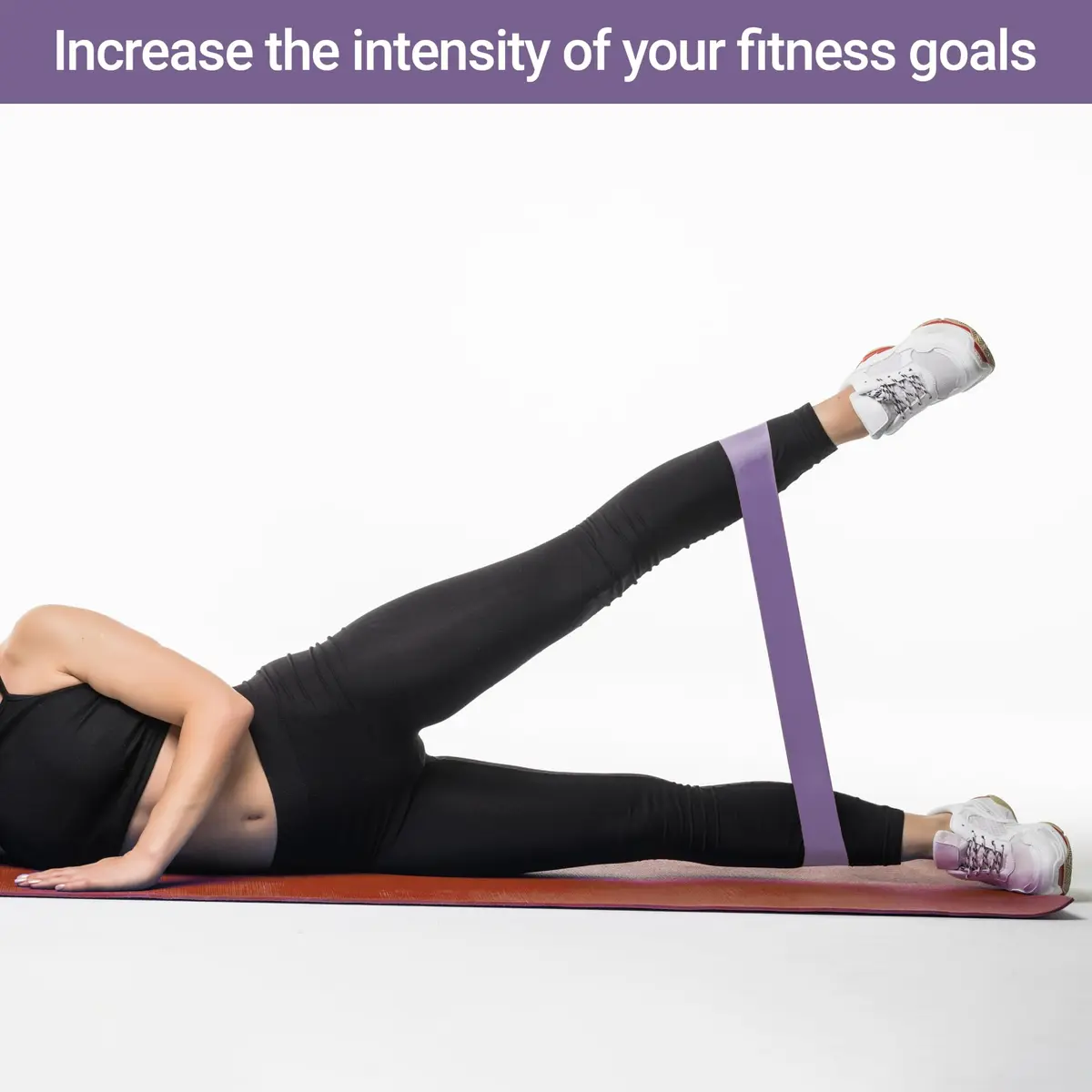 TechStone Resistance Bands Set – 5 Levels Loop Exercise Bands for Men & Women, Elastic Workout Bands for Home Gym, Training, Yoga & Fitness, Carry Bag Included (Purple) - view 7