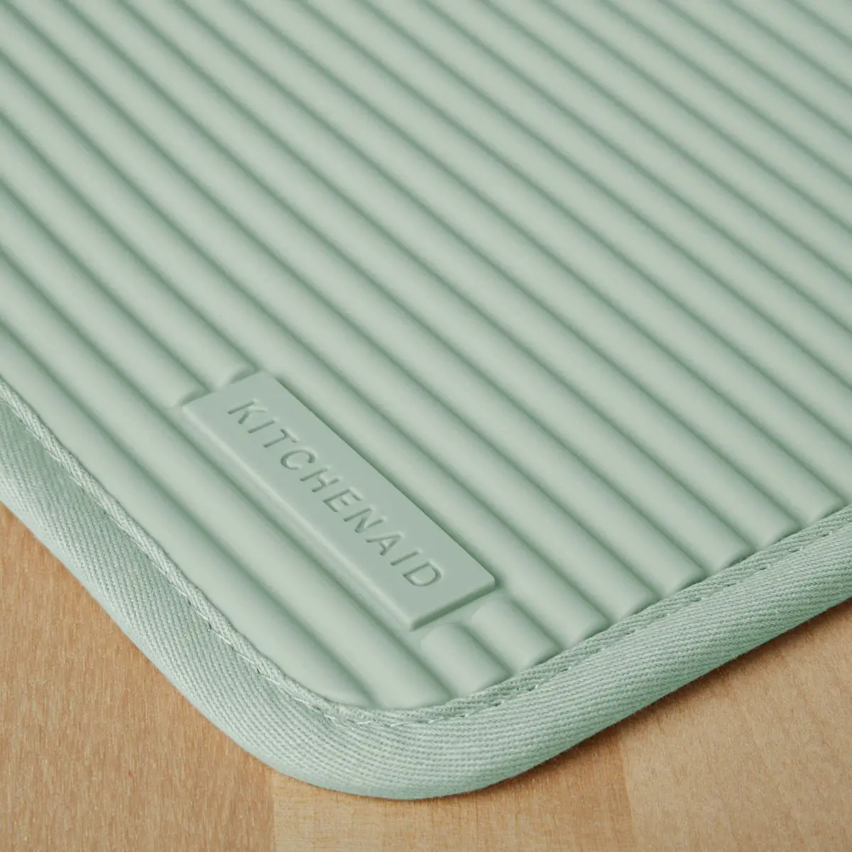 KitchenAid Ribbed Soft Silicone Pot Holder 2-Pack Set, Pistachio Green, 18cm x 23cm (7"x9") | Heat Resistant up to 260°C (500°F) - view 3
