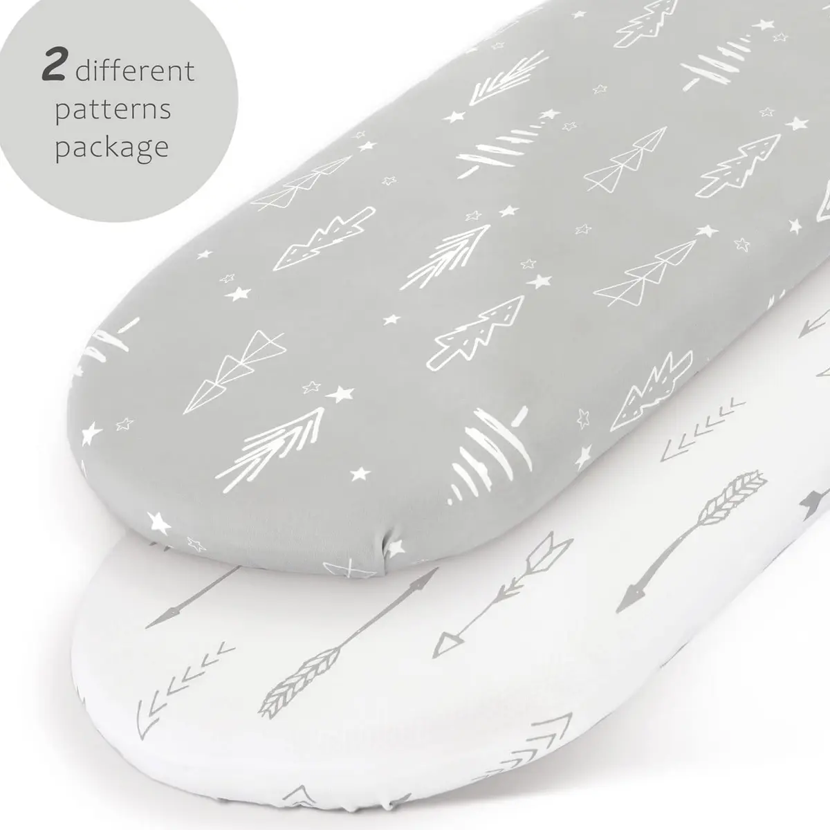 GRSSDER Fitted Bassinet Sheet Set 2 Pack | Ultra Soft Jersey Knit, Universal Fit for Baby Cradle & Moses Basket - view 2