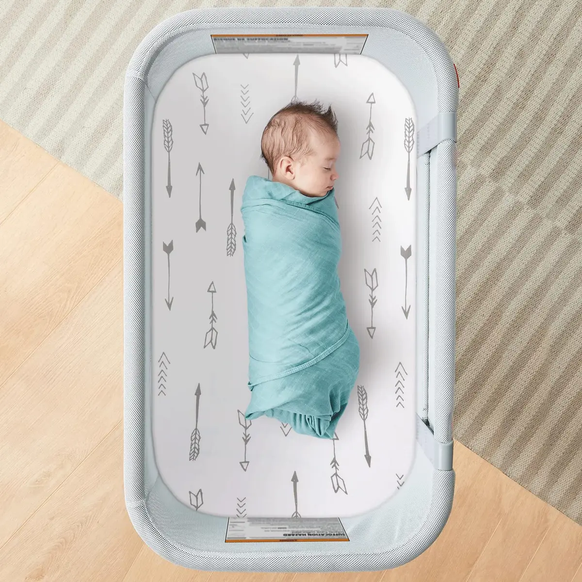 GRSSDER Fitted Bassinet Sheet Set 2 Pack | Ultra Soft Jersey Knit, Universal Fit for Baby Cradle & Moses Basket - view 4