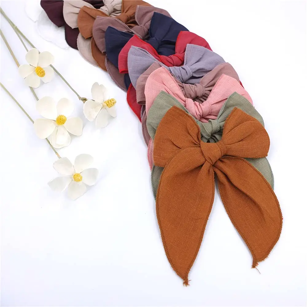 Sugarmelon Hair Clip Large Sailor Bow 12cm | Handmade Linen & Cotton, All Ages - view 8