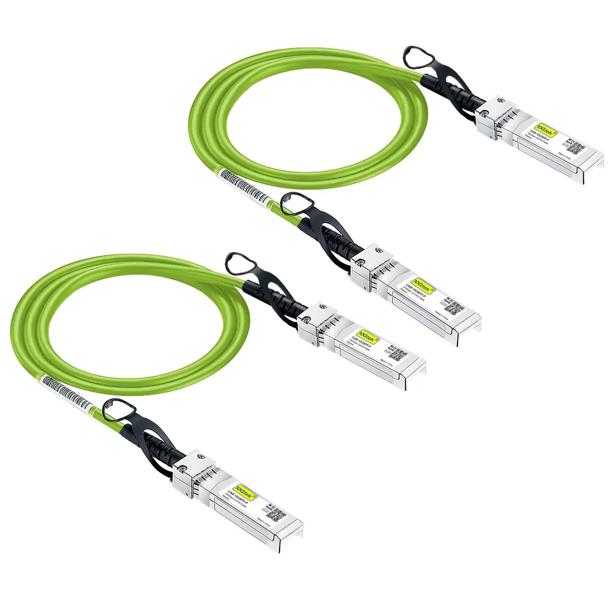 10Gtek Green 0.5m SFP+ DAC Cable | Twinax Copper for Cisco, Ubiquiti, D-Link, Supermicro - main product image