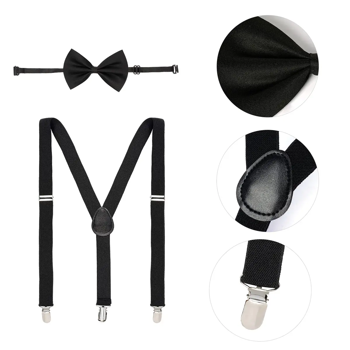 Yolyoo Old Man Costume Kit with Wig, Beard, Cane, Glasses, Suspenders & Bow Tie | One Size Fits Most - view 5