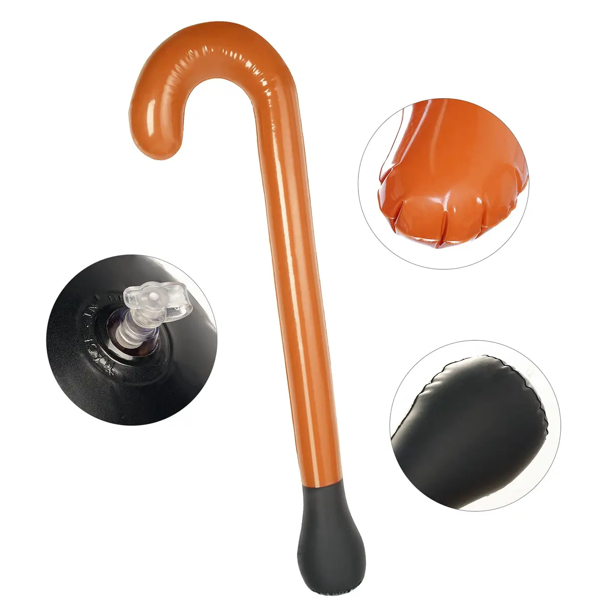 Yolyoo Old Man Costume Kit with Wig, Beard, Cane, Glasses, Suspenders & Bow Tie | One Size Fits Most - view 4