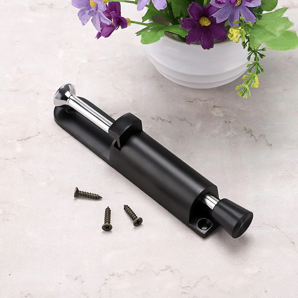 Sumnacon Kickdown Door Stop - Stainless Steel Heavy Duty Rubber Rubber, Adjustable, Black | Easy Step On/Off Door Lock - view 6