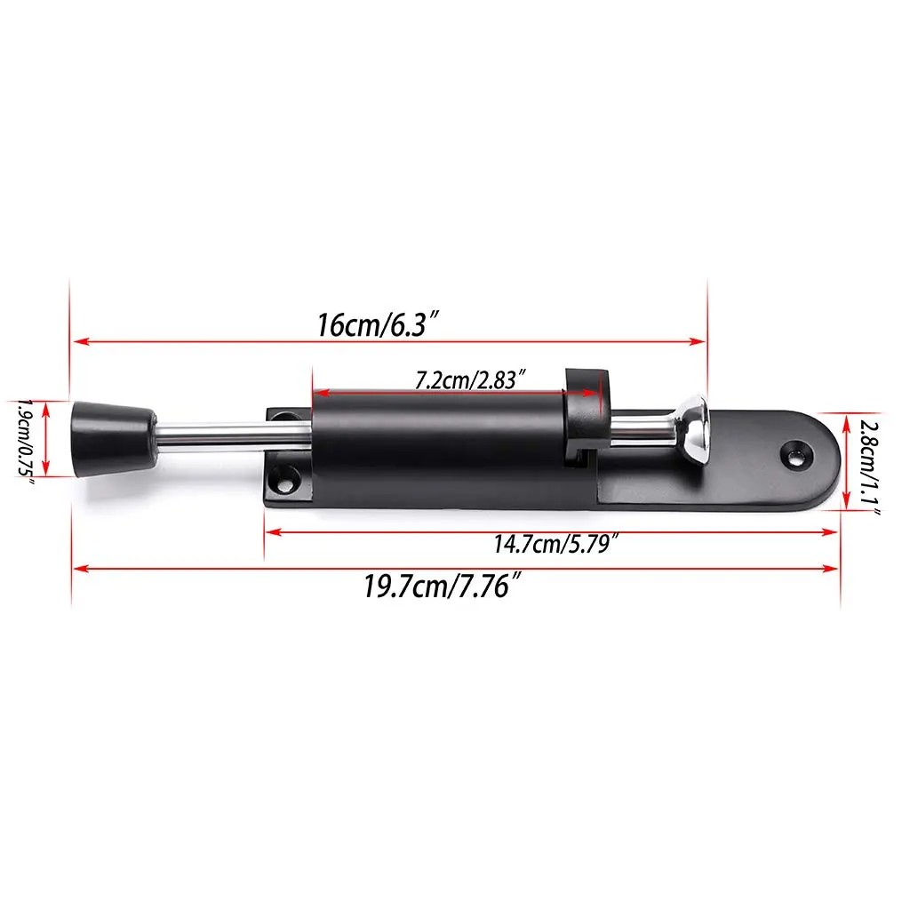 Sumnacon Kickdown Door Stop - Stainless Steel Heavy Duty Rubber Rubber, Adjustable, Black | Easy Step On/Off Door Lock - view 3