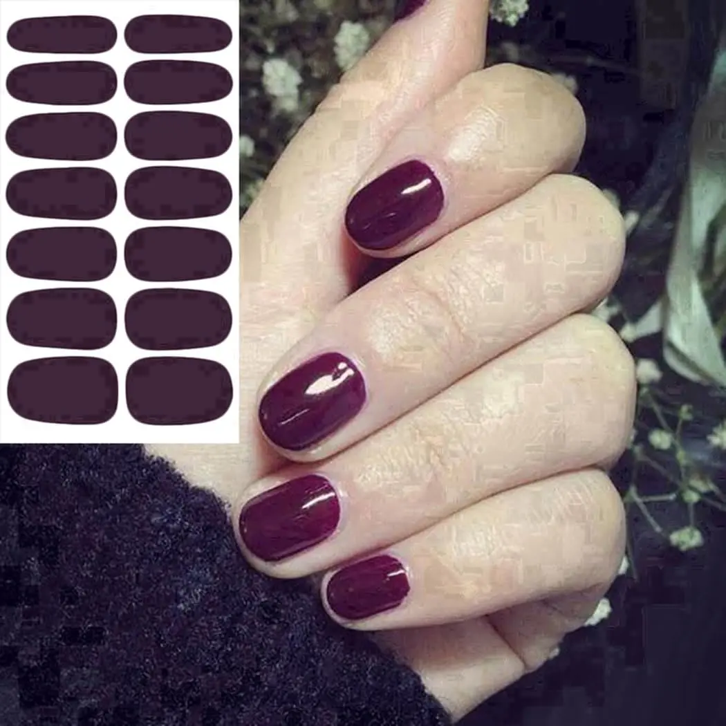 WOKOTO Solid Nail Polish Strips 20 Sheets | 280 Nail Art Stickers & File Kit - view 6