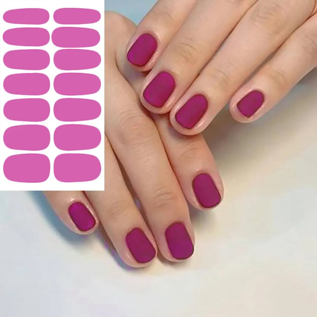 WOKOTO Solid Nail Polish Strips 20 Sheets | 280 Nail Art Stickers & File Kit - view 7