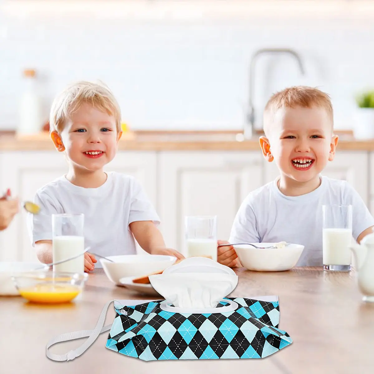FEBSNOW Baby Wipes Container 2 Pack | Reusable Portable Travel Wipe Holder, 24cm x 14cm - view 5