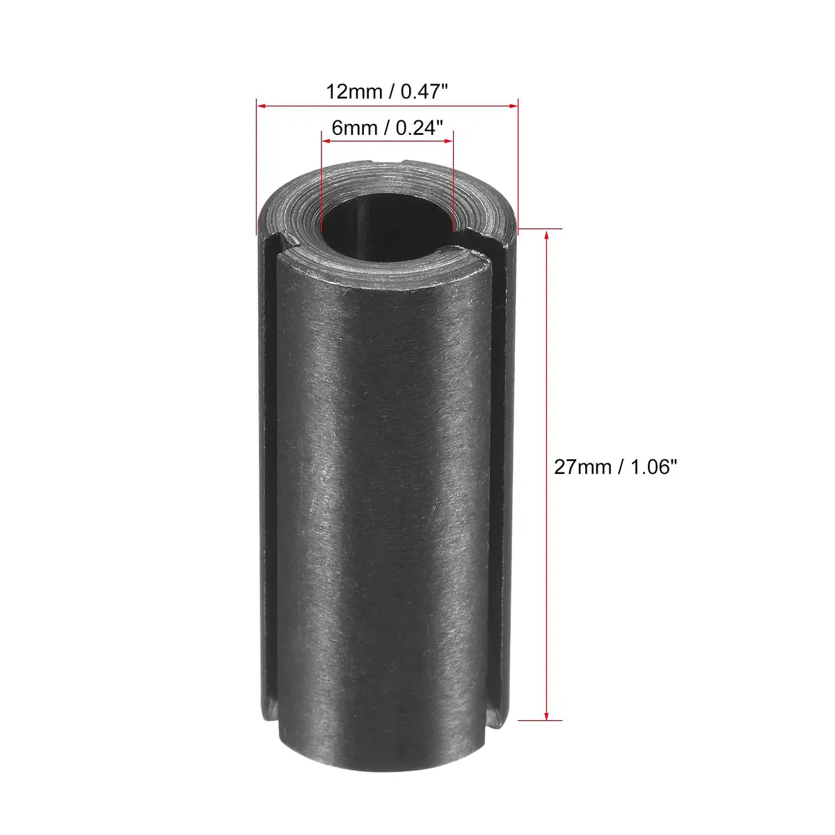 uxcell Router Collet Driver Adapter Convert 12mm (0.47") to 6mm (0.24") | Precision Clamping for CNC & Woodworking - view 2