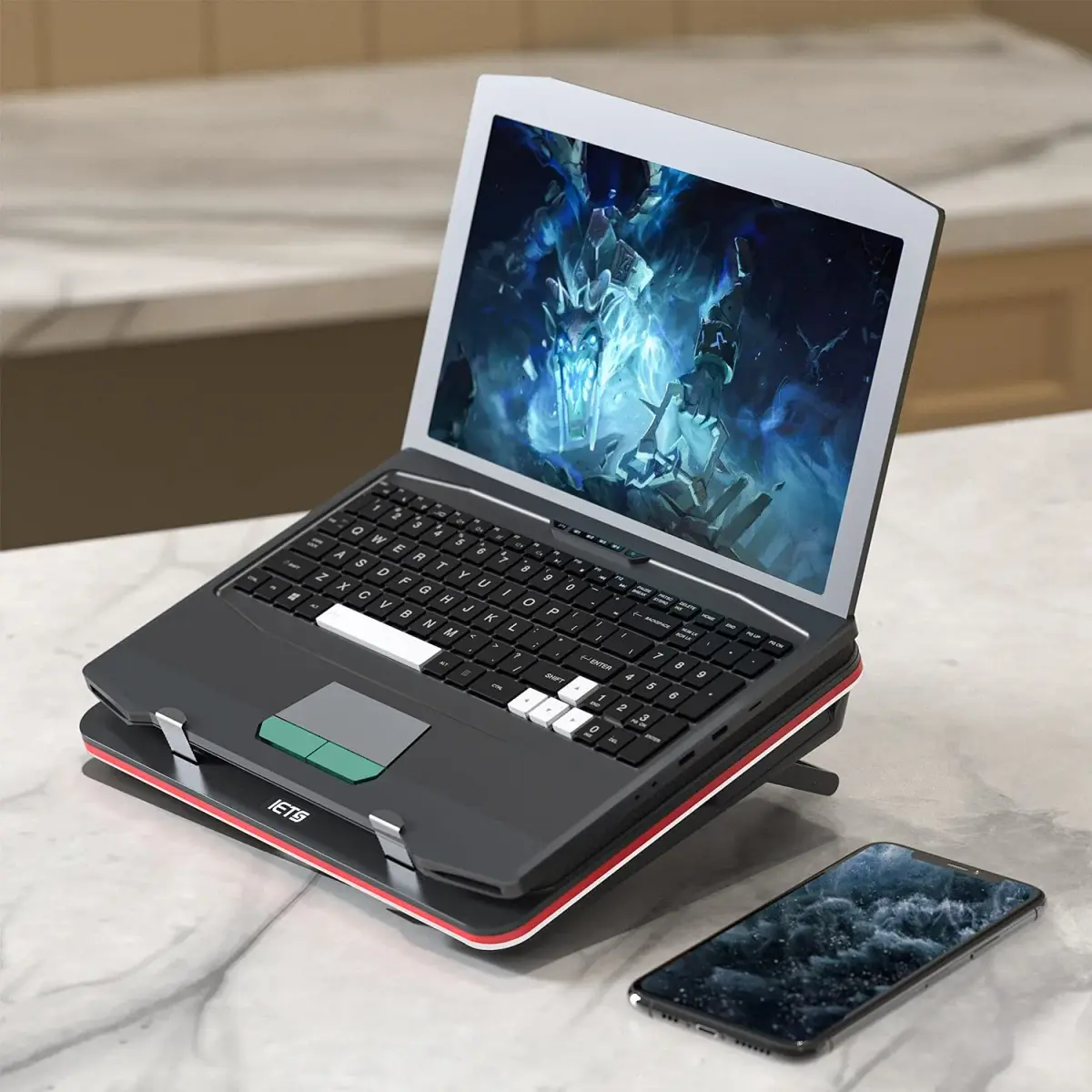 IETS GT500 Powerful Turbo-Fan Laptop Cooling Pad with Seal Foam & Dust Filter | 4200 RPM Variable Speed, 1.13 kg - view 7